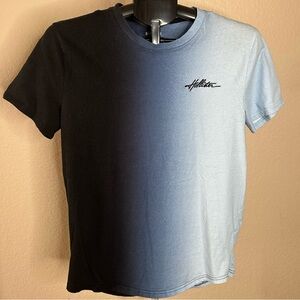 Men’s Hollister Navy & Lt Blue Ombré Tshirt sz medium